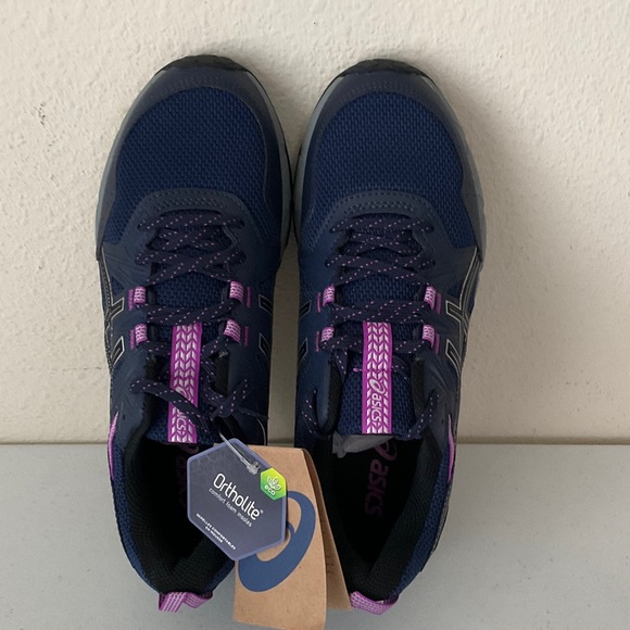 Asics Women's Dark Blue and Purple Athletic Shoes - Picture 5 of 5